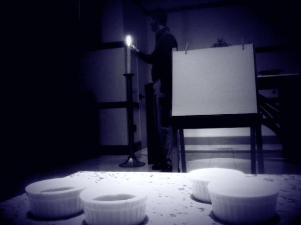 Preparation for the noon Children's Ash Wednesday Worship service.